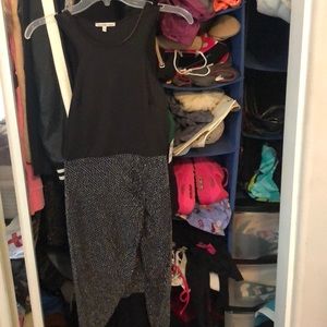 Silver and Black Dress